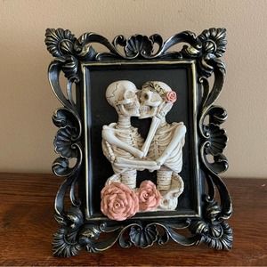 Halloween Romantic Love Kissing Skeleton Ornate Black Pink Michael’s Halloween